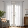 1pc 54"x84" Light Filtering Stitched Edge Curtain Panel Cream - Threshold™