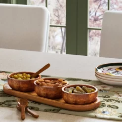 Wooden Serving Mini Bowl Set With Tray - Threshold™