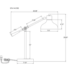 Crosby Schoolhouse Desk Lamp Black - Threshold™: Adjustable Stand, ETL Listed, Metal Shade, No Assembly Required -Haven Home Store GUEST f1e5b1e8 2901 40b4 8e4d 879164dbd81b