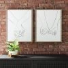 (Set Of 2) 16" X 20" Hands Framed Canvas - Threshold™: Modern Wall Art, Vertical Orientation, Sawtooth Back