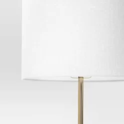 60"x20.5" Floor Lamp With Marble Table - Threshold™: Modern Standing Lamp With Polyester Shade -Haven Home Store GUEST f47368fb 22f8 4dcf 9923 994f717eb398
