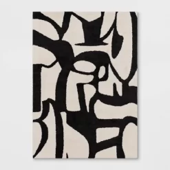 Abstract Inkblot Rug Black/White - Threshold™ -Haven Home Store GUEST f515f58c 4fc4 473d 8b9e f1ee81b22a0b