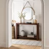 26" Wood Mirror With Pleather Strap Hanger - Threshold™ Designed With Studio McGee