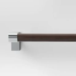 Dark Faux Wood Curtain Rod Nickel - Threshold™ -Haven Home Store GUEST f65030f0 7be0 425c 96b7 548c0d49cc46
