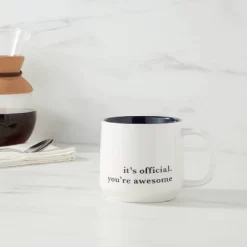 16oz Stoneware You're Awesome Mug Cream - Threshold™